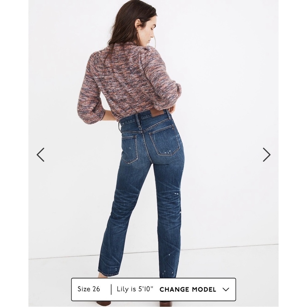 Madewell Classic Straight Leg Jeans in Croston Wash Size 24 - Picture 4 of 15